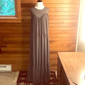 Grey Tiered Maxi Dress